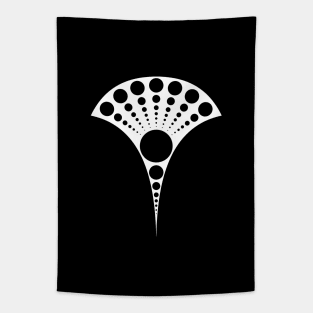 black and white art deco inspired fan pattern Tapestry