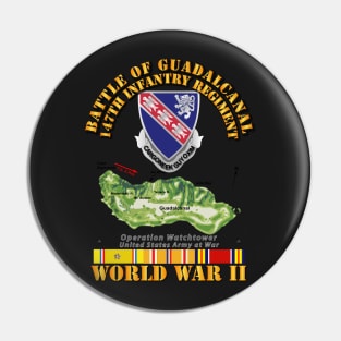 Army - 147th Infantry Regimen - WWII - Guadalcanal Pin