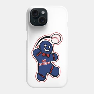 Texas Rangers Gingerbread Man Phone Case