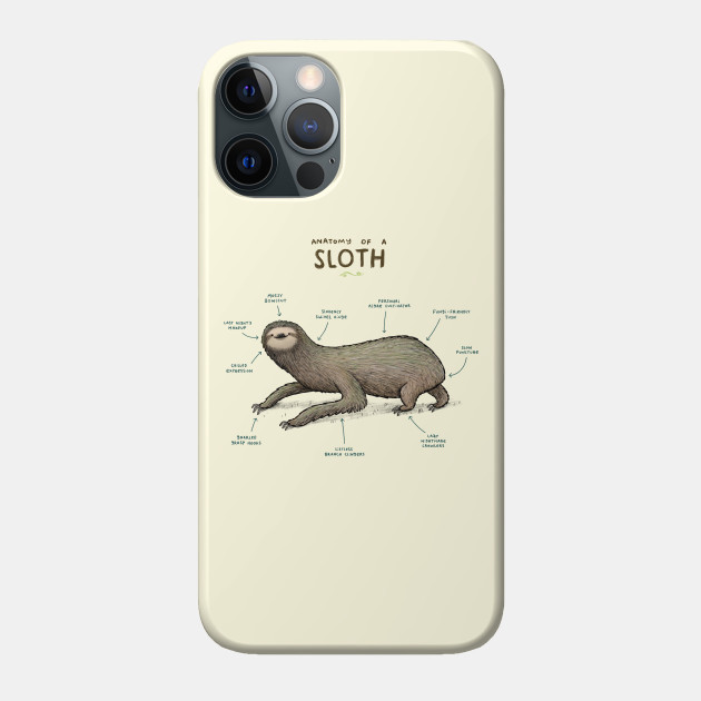 Anatomy of a Sloth - Sloth - Phone Case