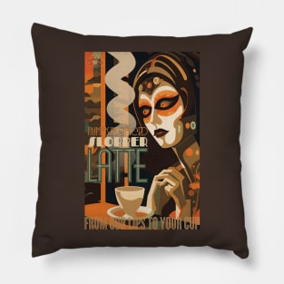 Halloween Spooky Season Pumpkin Spiced Slobber Latte Pillow