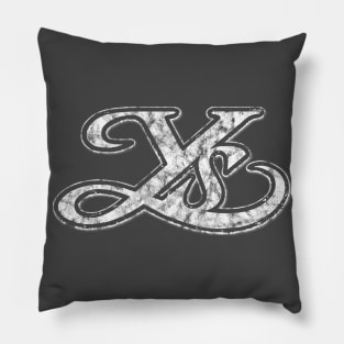 Ys Logo White Distressed Version Pillow