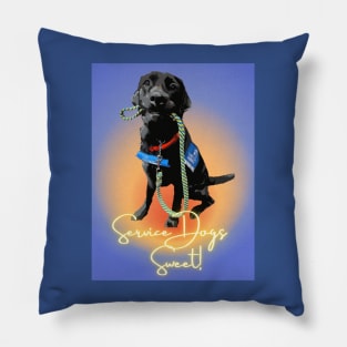 Sweet Black Lab Service Dog Pillow