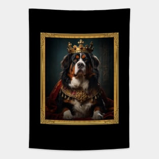 Stalwart Bernese Mountain Dog - Medieval Swiss King (Framed) Tapestry