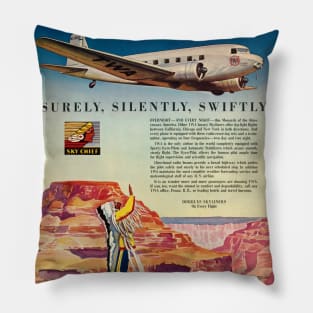 The Lindbergh Line USA Vintage Poster 1935 Pillow