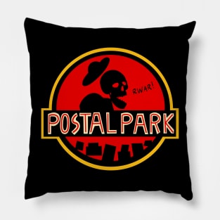 Postal Park (Jurassic Park USPS Mash Up) Pillow