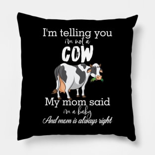 cow lady present idea for mamma Pillow