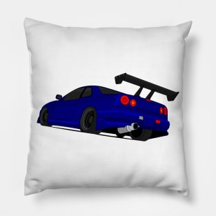 SKYLINE GTR R34 NAVY Pillow