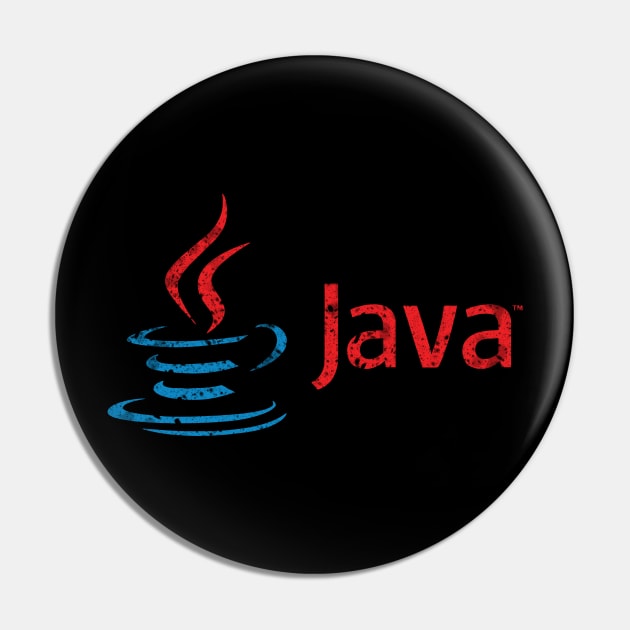 Java Programming Languange Code Retro Logo Pin by zadaID