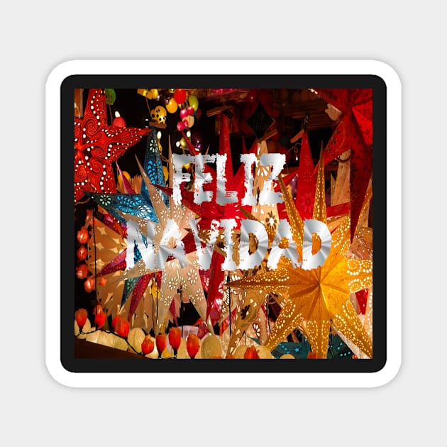 Feliz Navidad Spanish Christmas Holiday Celebration Magnet by hispanicworld