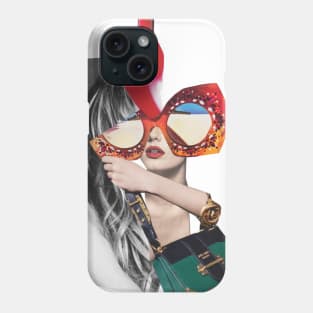 Long Hair Sunglasses Girl Phone Case