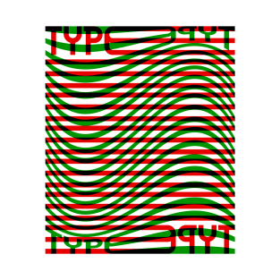 Type Wave (Red Green Black) T-Shirt