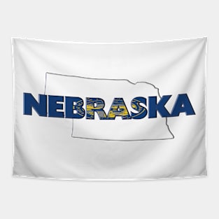 Nebraska Colored State Letters Tapestry