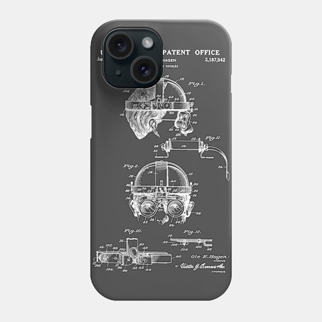 Welding Goggles Patent White Phone Case by Luve