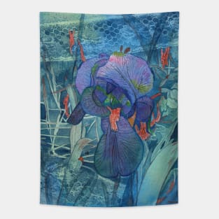 Iris Lace Watercolor Tapestry