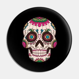 Dia De Los Muertos Day of the Dead Sugar Skull Pin