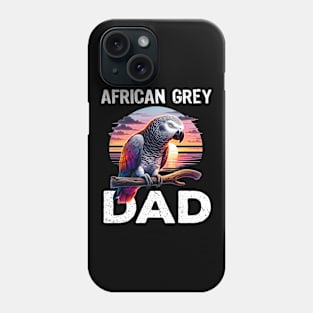 African Grey Parrot Dad Funny Vintage Timneh Grey Men Phone Case