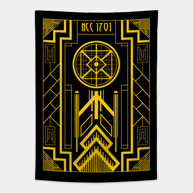 Art Deco Enterprise Tapestry by AdriansFinalFrontier