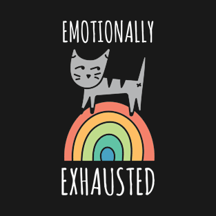 Emotionally Exhausted Rainbow Cat Paradox T-Shirt