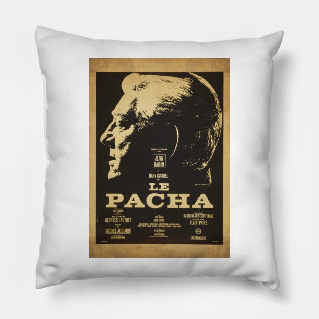 The Pasha- FILM POSTER - Retro - Vintage - Jean Gabin Pillow by Labonneepoque