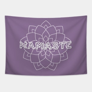 Namaste and LOTUS Flower Tapestry