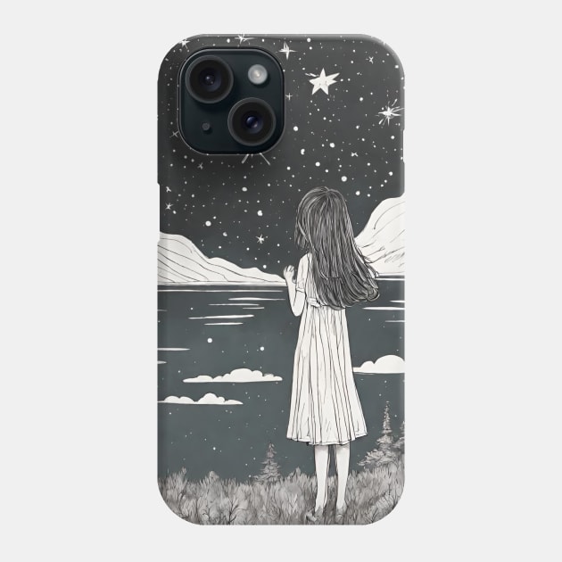 Who stole the night? Phone Case by Jolyful Drawing