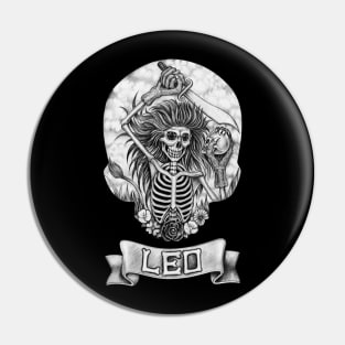 Zodiac leo skull. Pin