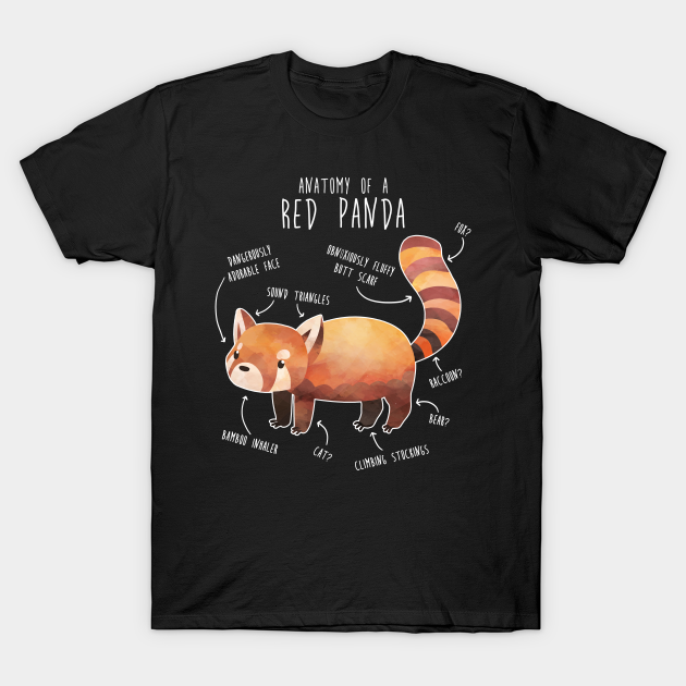 Red Panda Anatomy - Red Panda - T-Shirt