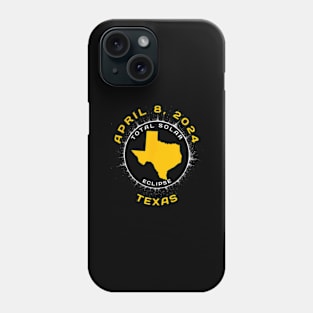 Path Of Totality Solar Eclipse In Texas April 8 2024 Phone Case