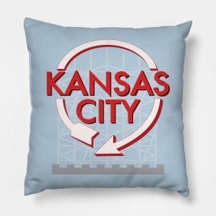 Kansas City Retro Rooftop Sign Pillow