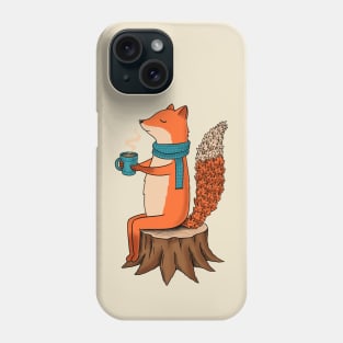 Fox and coffee Phone Case