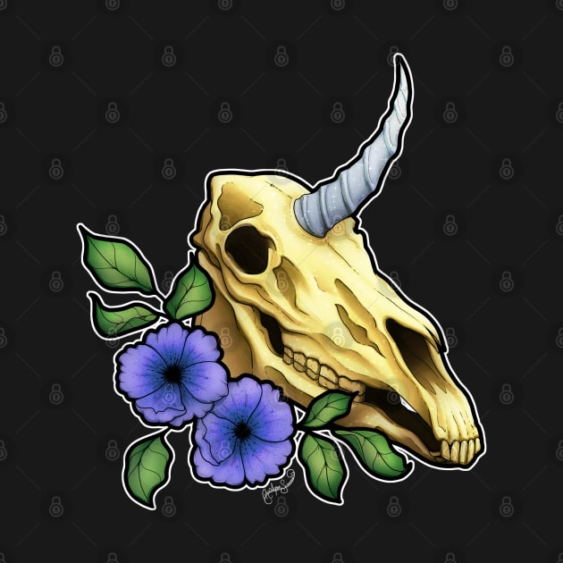 Unicorn Skull by RoslynnSommers