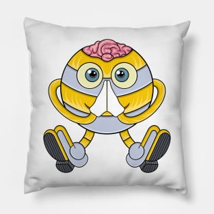 Brain Emoji the Thinker Pillow