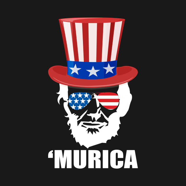 'Murica Abe Lincoln' Amazing July 4th Flag Gift by ourwackyhome