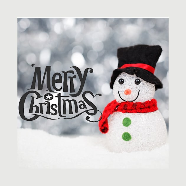 Merry Christmas Snow Man by Christamas Clothing