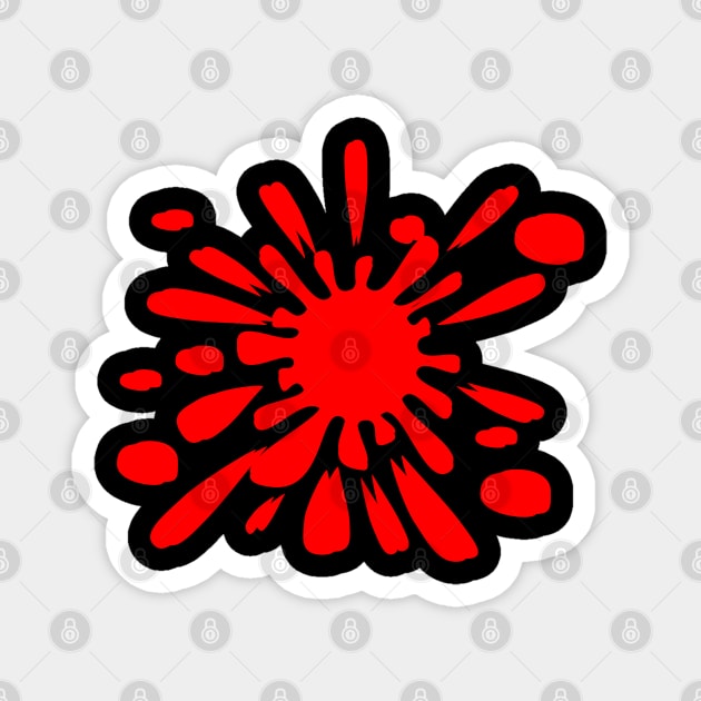 Splat - Red Magnet by Boo Face Designs