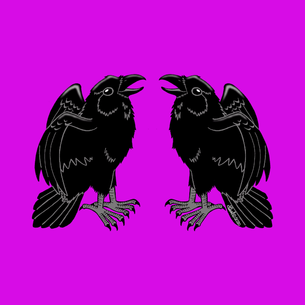 Raven Pair by HonuHoney