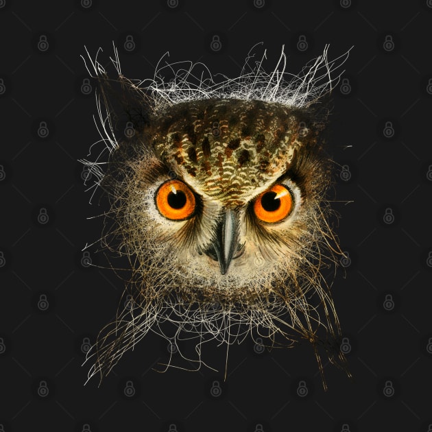 Digital Art - Owl by pixelatedidea