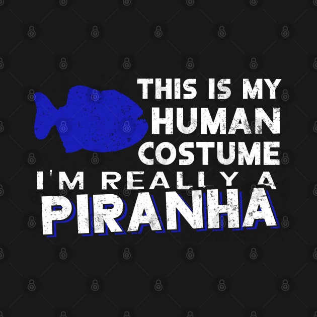 Human costume piranha saying piranha breeder by FindYourFavouriteDesign