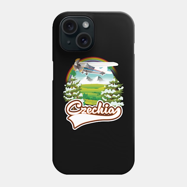 Czechia travel logo Phone Case by nickemporium1