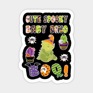 Cute Spooky Baby Dino Halloween Boo No. 3 Magnet