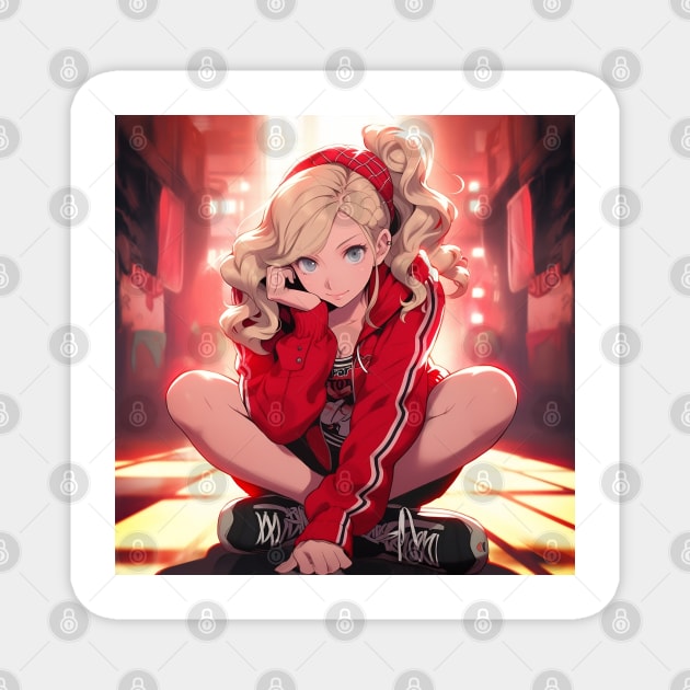 cute ann takamaki Magnet by WabiSabi Wonders