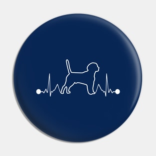 Beagle heartbeat Pin