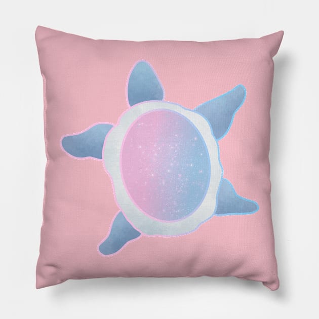 Pride Flag Space Turtle Transgender Flag Pillow by nhitori