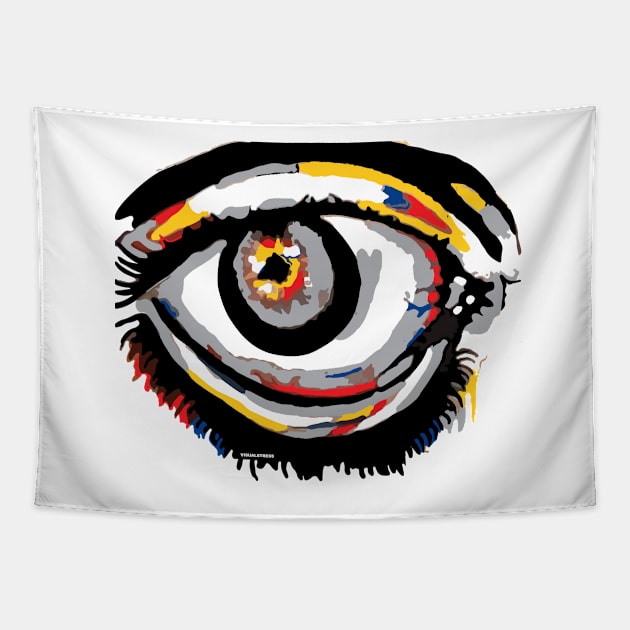 Crazy Eye Tapestry by visualstress