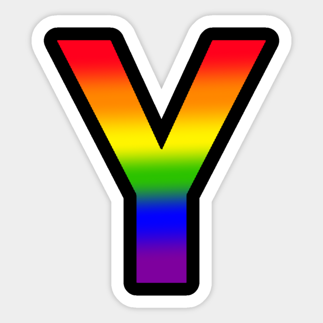 Rainbow Letter Y - Rainbow - Sticker | TeePublic
