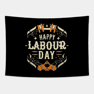 Happy Labour Day, International Labour Day T-shirt. Tapestry