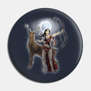 Artemis in the Night Pin