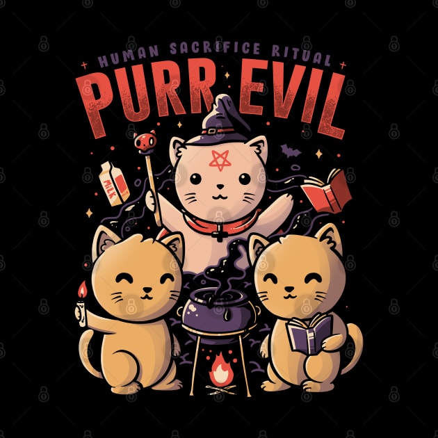 Purr Evil - Cute Devil Cat Gift by eduely
