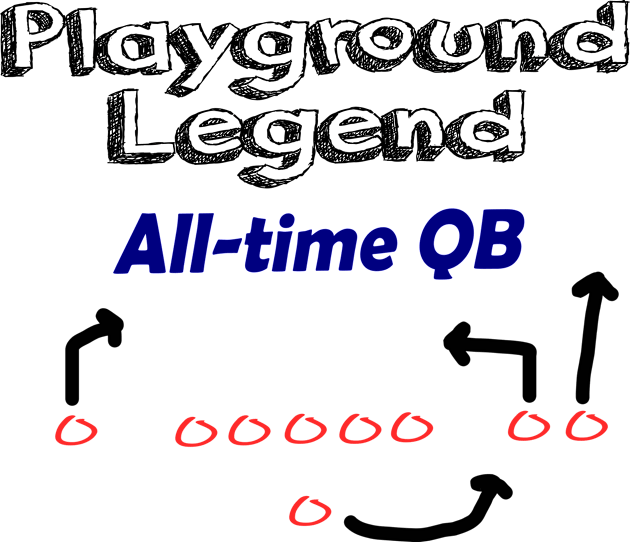 Playground Legend - All-Time QB Kids T-Shirt by Docker Tees